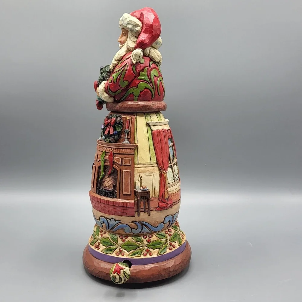 Jim Shore Heartwood Creek Santa Musical Figurine All Is Merry And Bright 10 inch